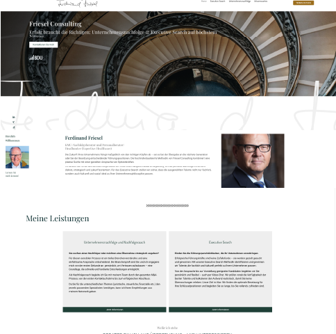 Konzept, Gestaltung und Umsetzung der WordPress-Website für Friesel Consulting